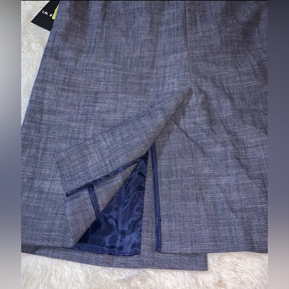 I. N. Studio Women’s Navy Blue Denim Like Vest Open Front w/ Collar Sz 8 NWT - Picture 10 of 12